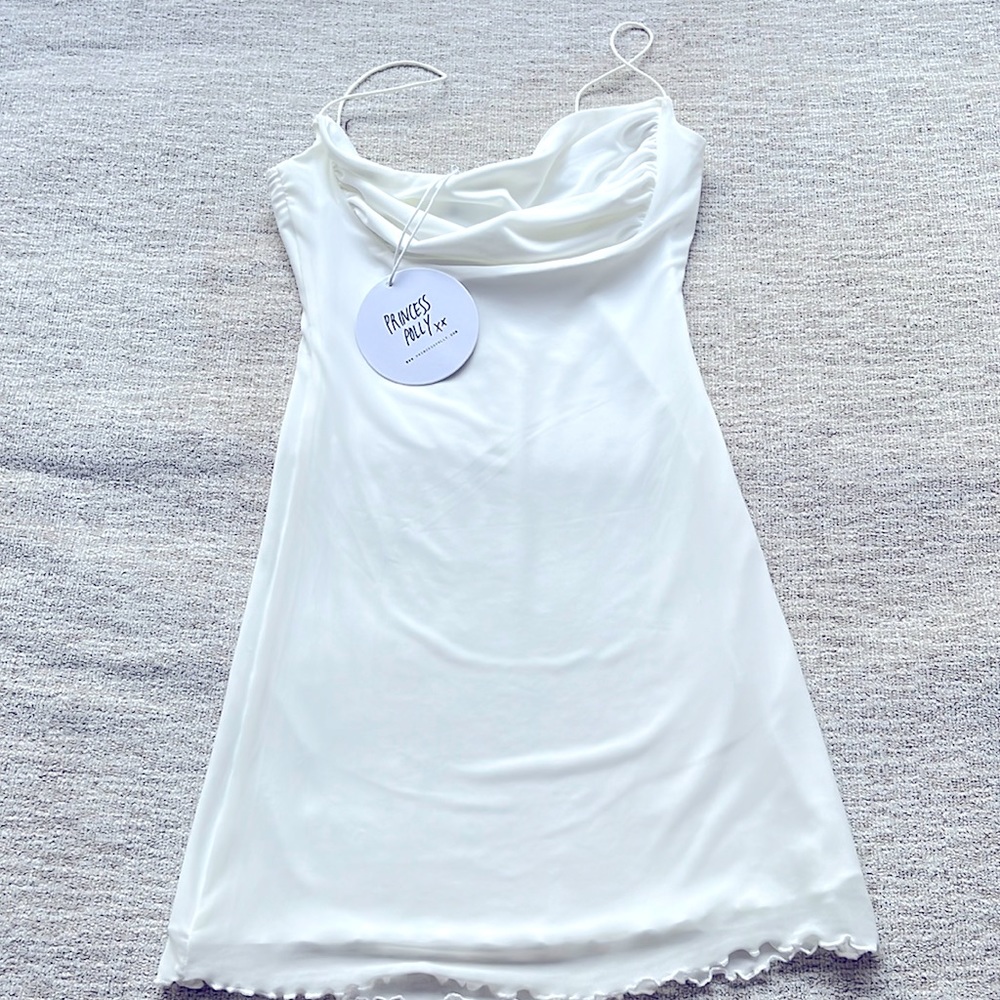Princess Polly Sugar Mini Dress White- NEW